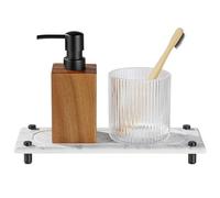 Navaris Organisateur évier Salle de Bain - Support égouttoir 28 x 11 x 2,5 cm en diatomite Naturelle - Rangement evier Cuisine pour éponge Savon