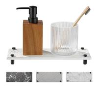 Navaris Organisateur évier Salle de Bain - Support égouttoir 28 x 11 x 2,5 cm en diatomite Naturelle - Rangement evier Cuisine pour éponge Savon