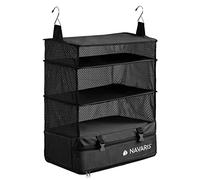 Navaris Organiseur de Placard - Étagère Suspendue 45 x 30 x 49 cm avec 4 Compartiments de Rangement - Penderie à accrocher pour Chambre Dressing