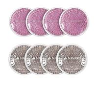 Navaris Pack 8x Compresse Chaud Froid - Lot Poche Perles Gel Chaud Froid Lavable Réutilisable - Patch Gel Compresse Congélateur Micro-ondes