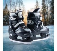Navaris Paire de Patins à Glace - Patin a Glace Loisir Polyvalent - Hockey sur Glace ou Patinage Artistique Amateur - pour Femme et Homme - Maintien Optimal pour Plus de Confort - Taille L (39-42)