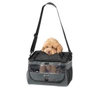 Navaris Panier Velo Avant - Sac de Transport Porte Chien et Chat avec Sangle Scratch de Fixation et Tapis Confort - Panier Chien Velo 10kg pour VTT Electrique Vélo