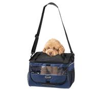 Navaris Panier Velo Avant - Sac de Transport Porte Chien et Chat avec Sangle Scratch de Fixation et Tapis Confort - Panier Chien Velo 10kg pour VTT Electrique Vélo