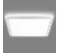 Navaris Plafonnier LED 18W - Luminaire plafond LED carré 29,3x29,3 cm avec LED 4000K rétro-éclairage et luminosité variable - Lampe chambre salon