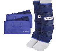 Navaris Poche de Glace en Gel - Lot 2X Poche Glace Genou pour Chevaux de 40 cm avec Fermeture à Scratch - Guetre Cheval et Poney Equipement Equitation - Poche de Gel Froid