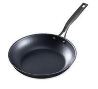 Navaris Poêle en Acier Carbone - Poêle à Frire Ø 28 cm avec Manche en Fonte revêtement antiadhésif pour Plaque Induction Four feu cuisinière