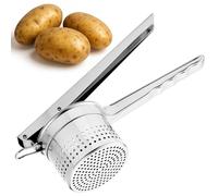 Navaris Presse Puree Manuel - Appareil Ecrase Pomme de Terre 30 cm de Diamètre en Inox - Presse-Purée aussi pour Pate Spaetzle Citron Fruit Pressé Patate Legume Gnocchi