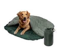 Navaris Sac de Couchage pour Chien - Lit 100 x 100 x 6 cm en Polyester Doux avec Sac de Rangement - Niche Tapis intérieur extérieur pour Moyen à Grand Chien Chat