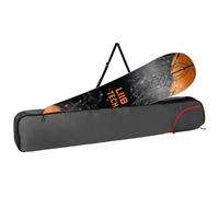 Navaris Sac Snowboard - Housse de Planche de Snowboard en Polyester avec Doublure - Housse pour Snowboard avec Fermeture Éclair Sangle Poignée et Poche - Gris et Rouge