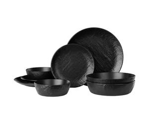 Navaris Service vaisselle en gres - Service de table complet 8 pièces pour 2 personnes avec 2x grande assiette plate 2x petite assiette plate 2x bol à pâtes 2x bol à céréales