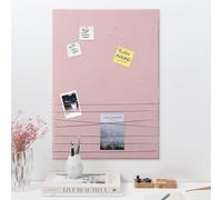 Navaris Tableau d'affichage en velours - Panneau mural 44 x 30 cm avec 6x punaise - Tableaux mémo en velours pour photo notes - Déco bureau maison