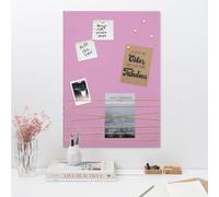 Navaris Tableau d'affichage en velours - Panneau mural 70 x 50 cm avec 6x punaise - Tableaux mémo en velours pour photo notes - Déco bureau maison