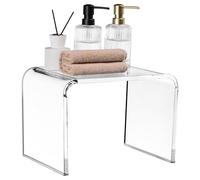 Navaris Tabouret de douche - Siège en acrylique 33 x 23 x 23 cm capacité maximale 100 kg - Tabouret antidérapant pour salon cuisine couloir table d'appoint repose-pieds