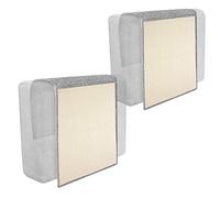 Navaris Tapis griffoir pour Chats - Protection canapé Meuble Sol Mur - Lot de 2X Tapis en sisal et Lin - 130 x 45 cm - Adapté pour Chaton Chien