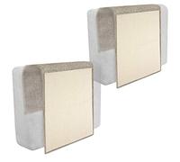 Navaris Tapis griffoir pour Chats - Protection canapé Meuble Sol Mur - Lot de 2X Tapis en sisal et Lin - 130 x 45 cm - Adapté pour Chaton Chien