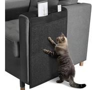 Navaris Tapis Griffoir pour Chats - Protection Canapé Meuble Sol - Tapis en Sisal et Lin 128 x 45 cm avec Compartiments - Adapté pour Chaton Chien