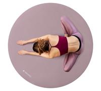 Navaris Tapis Yoga - Matelas de Yoga Rond en TPE 120 x 0,6 cm - Tapis de Sol Méditation Fitness Ggymnastique Pilates Exercice Entraînement Sport