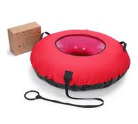 Navaris Tube à Neige Gonflable - Luge Gonflable 100 cm en Polyester avec Sangle de remorquage et poignées intégrées - Charge maximale 90 kg