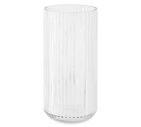 Navaris Vase Transparent Cylindrique - Décoratif en Verre 11,5 x 25 cm pour Fleurs Fraîches et Séchées - Haut pour Bureau, Salon, Cuisine