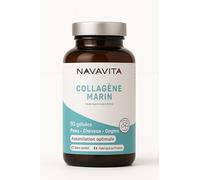 NAVAVITA Collagène Marin + Acide Hyaluronique, 1000 mg de Collagene Pur Hydrolysé Type 1 & 3, Avec Vitamine C, Zinc et Biotine, Beauté de la Peau, Cheveux et Ongles, 90 gélules