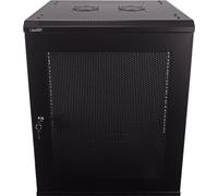 NavePoint 15U Deluxe IT Armoire Murale avec Porte perforée de 40,6 cm de Profondeur Noir