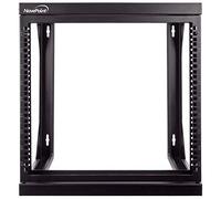 NavePoint 9U Rack de serveur à cadre ouvert pour équipement réseau informatique de 19" et appareils A/V, support mural ou pivotant à 180 degrés, noir