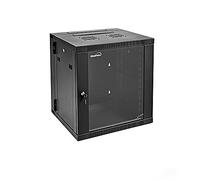 NavePoint Armoire de serveur 12U avec dos à charnière - 45 cm de profondeur, boîtier rack de serveur 12U avec porte en verre verrouillable, support mural avec panneaux latéraux amovibles, armoire