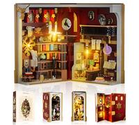 NAVESO Kit de construction Book Nook DIY - 1016 pièces - Avec LED - Maison de poupée miniature - Décoration de bibliothèque - Cadeau de Noël pour adultes, garçons, filles à partir de 10 ans