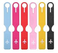 NAVESO Lot de 6 Etiquette Bagage, en PVC, avec étiquette dadresse, pour Valise Avion, Transparent pour La Maison, lÉcole, Le Bureau