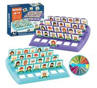 NAVESO Qui Est Ce Jeux de Societe Classique, Qui Est Ce, Jeux de Société, Jeu Qui Est Ce, Jeu de Société, Jeude Devinettes en Famille, Jeude Devinettes Enfants, Jeu de Voyage pour Enfant
