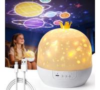 NAVESO Veilleuse Enfant Projecteur, 360° Rotation Projecteur ciel Etoile avec 21 Thèmes de Projection, 3 Modes d'éclairage, Veilleuse Etoile Projection pour Chambres d'enfants et Décoration