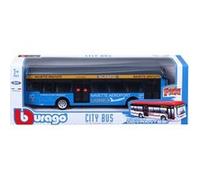 Navette aéroport à portes ouvrantes Bburago City Bus a l'échelle 1/64 Bleu Bleu G