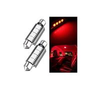 Navette C10W - 42mm anti-erreur 24V ROUGE. Ampoules à LED SMD avec 4 LEDS pour un éclairage optimal.