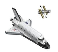 Navette spatiale de la NASA, modèle Discovery à l'échelle 1:85, ensemble de construction sous licence officielle avec télescope Hubble