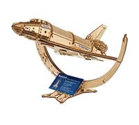 Navette spatiale Discovery ? Maquette en bois à construire avec télescope Hubble et support flottant brown TU