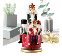Navid Décoration musicale de Noël, boîte à musique vintage, boîtes à musique amusantes pour filles, décoration de figurines de casse-noisette de style européen, figurines rotatives colorées de