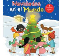 NAVIDADES EN EL MUNDO: Cuento ilustrado de Navidad con textos en letra ligada para primeros lectores