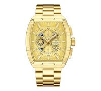 Naviforce Montre de Sport de Plein air pour Homme - Style décontracté - Montre à Quartz Tendance - Bracelet en Acier Inoxydable, Noir (Gold)