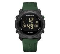 NAVIFORCE Montre de Sport numérique étanche pour Homme avec chronomètre, Alarme, Compte à rebours et Bracelet en Caoutchouc pour Femme, Vert, Sport