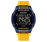NAVIFORCE Montre numérique multifonction pour homme, montre de sport étanche pour homme et femme, bracelet en silicone coloré, jaune, Classique