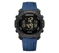 Naviforce Montres numériques de Sport étanches pour Hommes avec chronomètre, Alarme, Bracelet en Caoutchouc, Montre-Bracelet pour Femmes