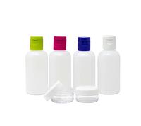 navig8 by Korbond Organiseur de bagage - 2 bouteilles de 100 ml, 1 bouteille de 90 ml, 2 tubes de 15 ml et 1 sac - Transparent (Transparent)