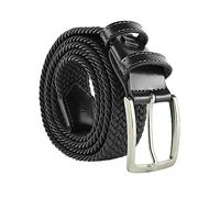 Navigare Ceinture élastique tressée fabriquée en Italie, homme et femme, avec inserts en cuir véritable