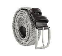 Navigare Ceinture élastique tressée fabriquée en Italie, homme et femme, avec inserts en cuir véritable