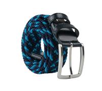 Navigare Ceinture Élastique Tressée Made in Italy, Homme et Femme, avec Inserts en Cuir Véritable