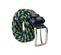Navigare Ceinture Élastique Tressée Made in Italy, Homme et Femme, avec Inserts en Cuir Véritable
