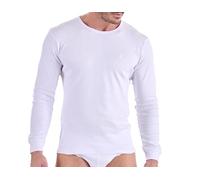 Navigare Maillot de Bain à Manches Longues (Paquet de 3) Homme, Blanc, Medium