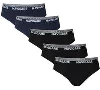 Navigare Slip Homme, Art.874/E Assortiment (3 Noirs + 2 Bleus) L