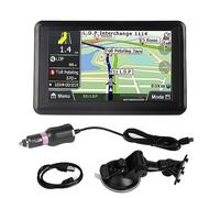 Navigateur GPS Double Écran Tactile 8Go DDR256M, Carte Europe 508 et MP3/FM Intégrés, Compatible Voiture Camion Camping-Car, Signal Satellite Haute Précision