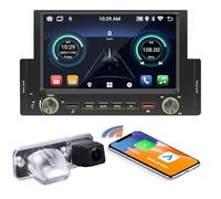 Navigateur satellite AHD GPS 6,2" Canbus Lecteur radio stéréo CarPlay Android RDS/FM DIN SWC WiFi + caméra de recul compatible avec V W Transporter Caravelle Multivan T4 IV MK4/Kasten/Pritsche
